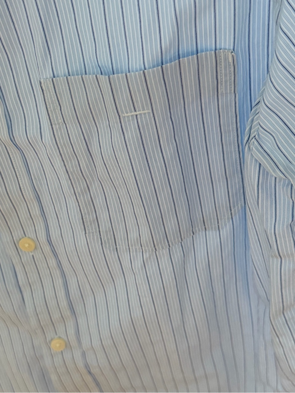 Banana Republic Men’s Blue Striped Button Front Shirt 100% Cotton Size S - Picture 7 of 11